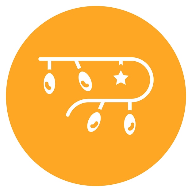 Iconos vectoriales de guirnaldas de Navidad