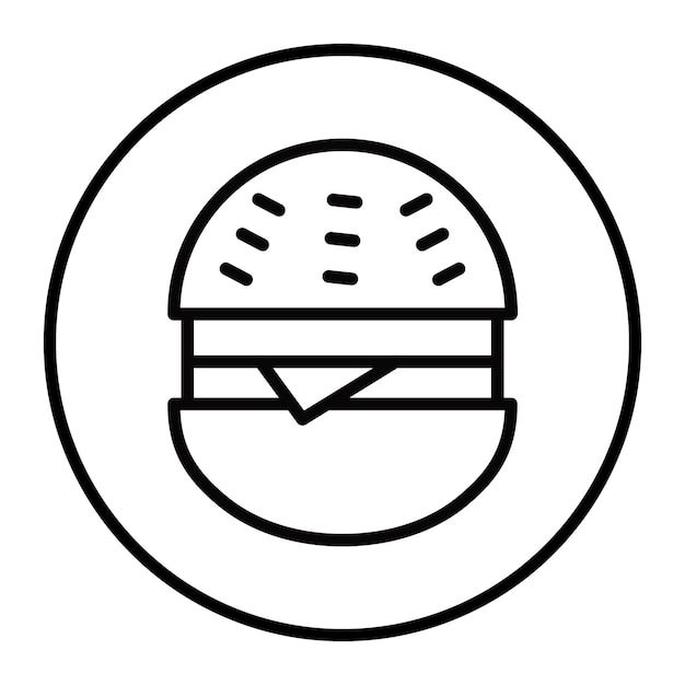 Iconos vectoriales de las hamburguesas