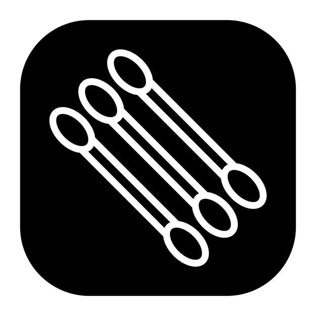 Iconos vectoriales de hisopos de algodón