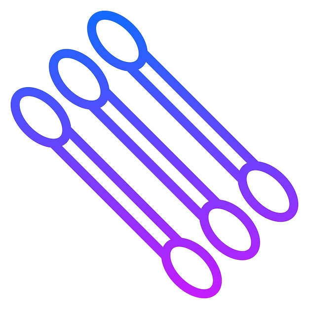 Iconos vectoriales de hisopos de algodón