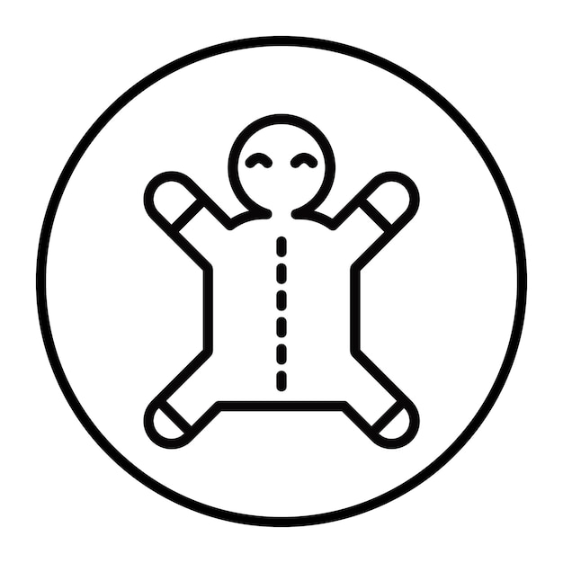 Iconos vectoriales del hombre de pan de jengibre