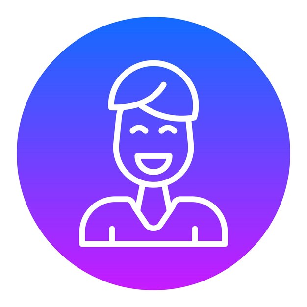 Iconos vectoriales del hombre sonriente