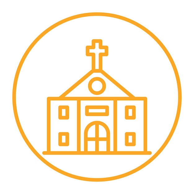 Iconos vectoriales de la iglesia