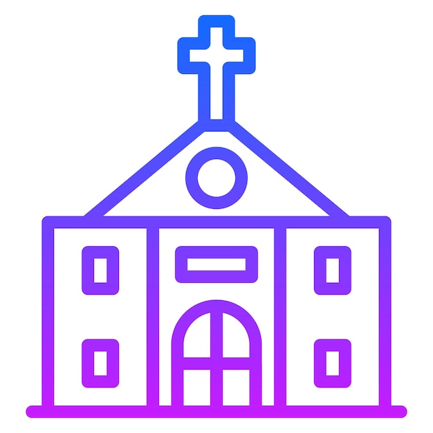 Iconos vectoriales de la iglesia
