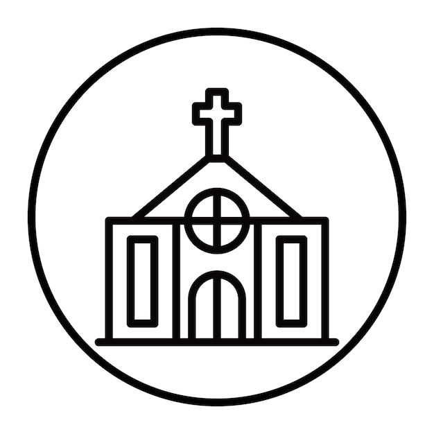 Iconos vectoriales de la iglesia