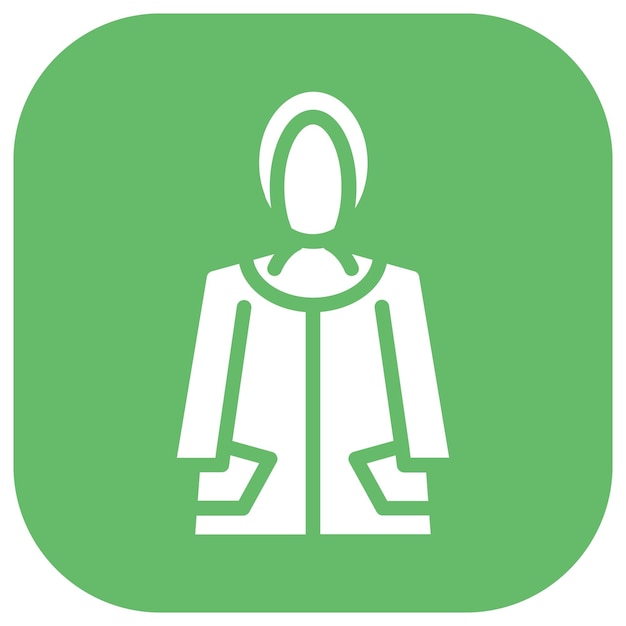 Iconos vectoriales del impermeable