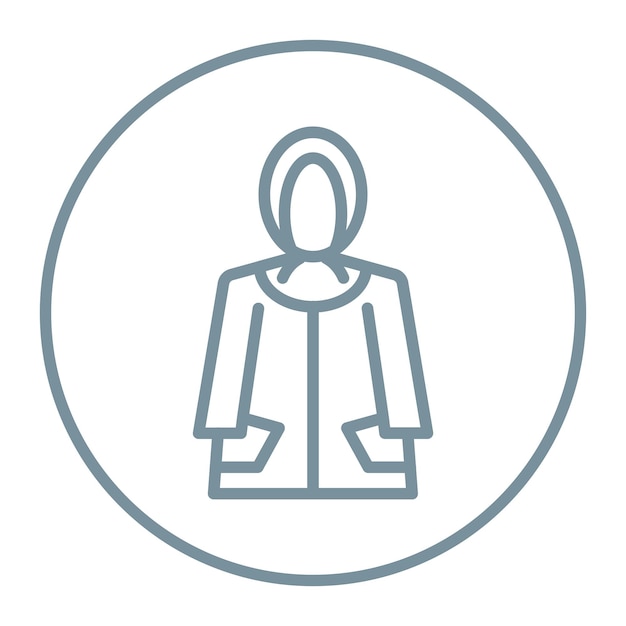 Iconos vectoriales del impermeable