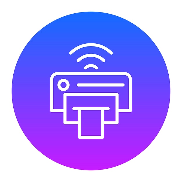 Iconos vectoriales de la impresora inteligente