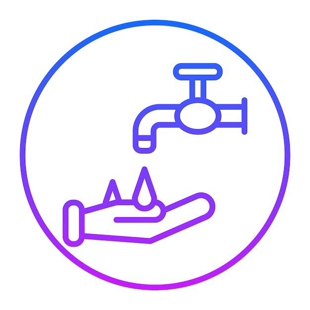 Iconos vectoriales para el lavado de manos