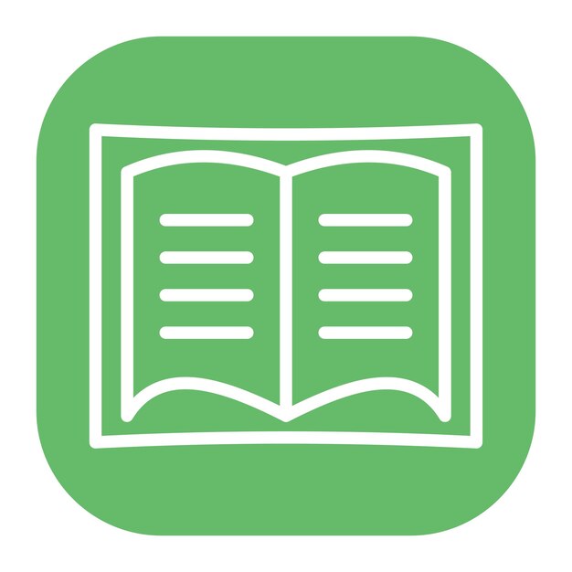 Iconos vectoriales del libro abierto