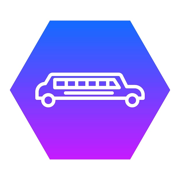 Iconos vectoriales de limusinas