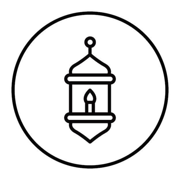 Iconos vectoriales de las linternas