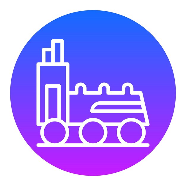 Iconos vectoriales de la locomotora