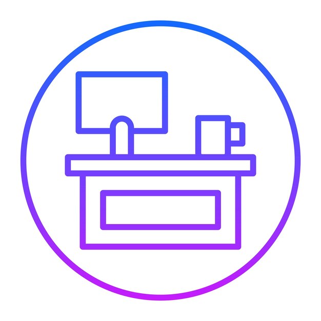 Iconos vectoriales del lugar de trabajo