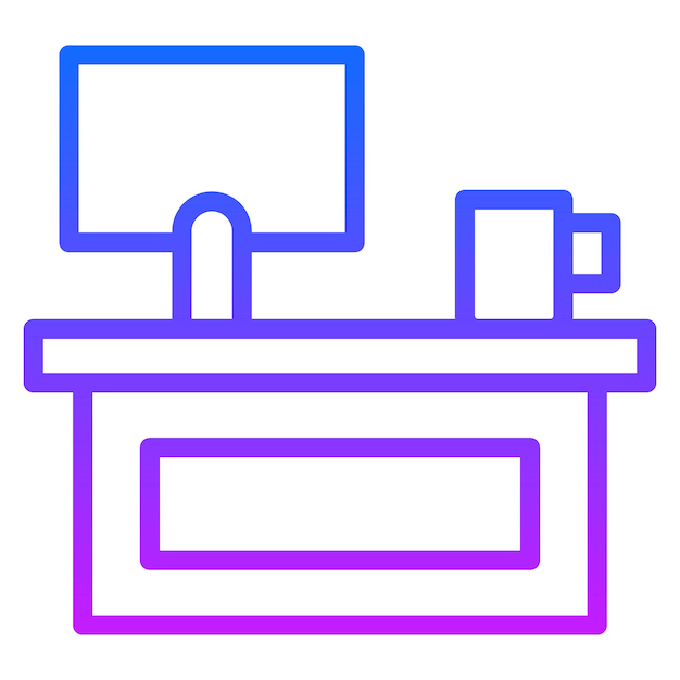 Iconos vectoriales del lugar de trabajo