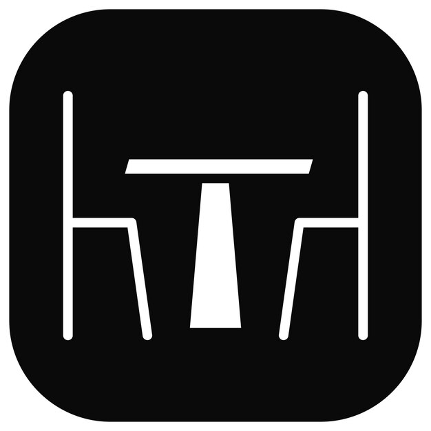 Iconos vectoriales de la mesa de comidas