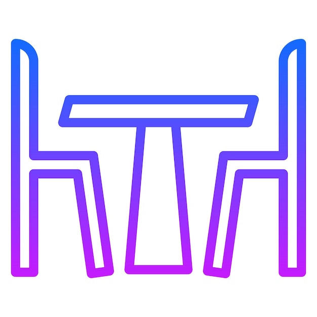 Iconos vectoriales de la mesa de comidas