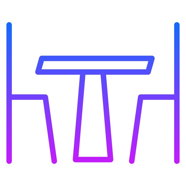 Iconos vectoriales de la mesa de comidas