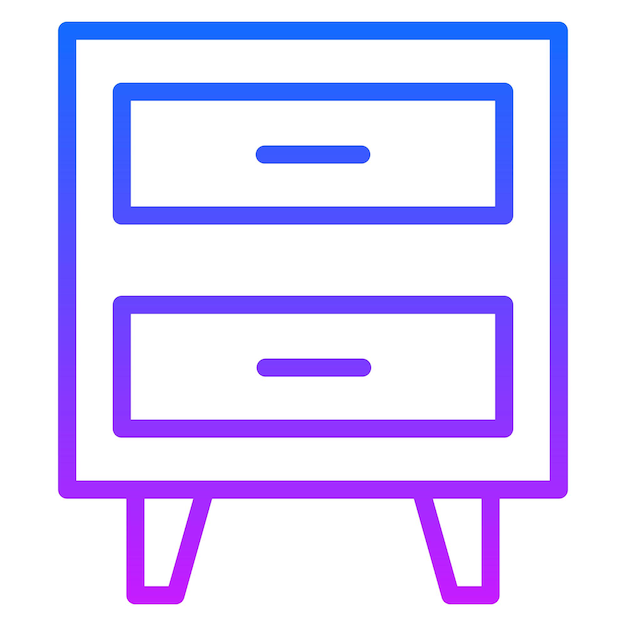 Iconos vectoriales de la mesa de noche