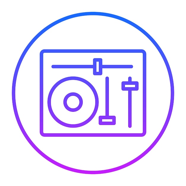 Iconos vectoriales del mezclador de DJ