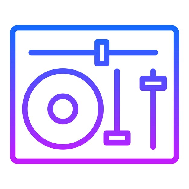 Iconos vectoriales del mezclador de DJ