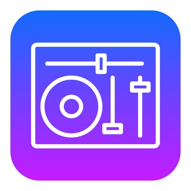 Iconos vectoriales del mezclador de DJ