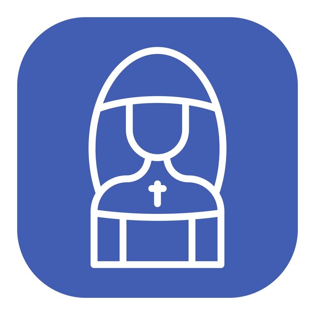 Iconos vectoriales de las monjas