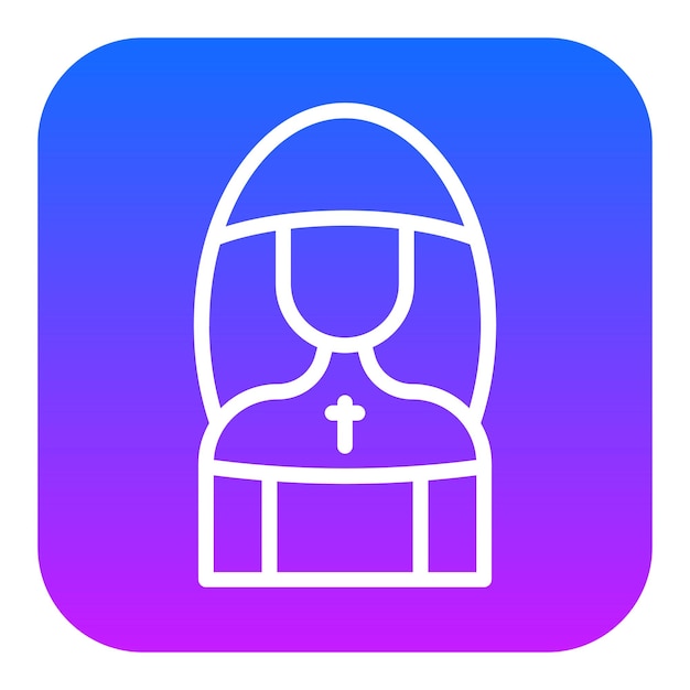 Iconos vectoriales de las monjas