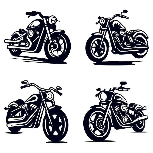 Iconos vectoriales de motocicleta gratis