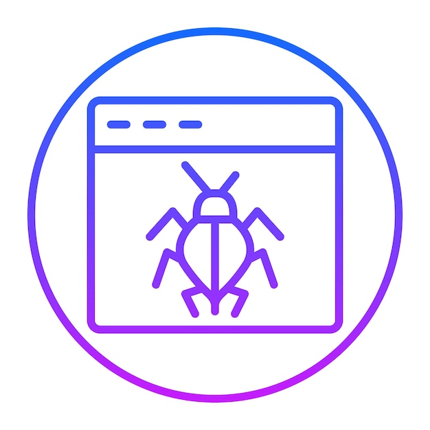 Iconos vectoriales del navegador hackeados