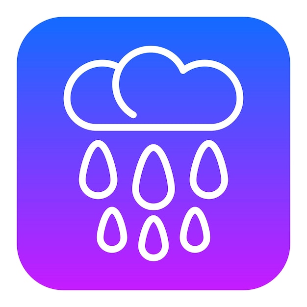 Iconos vectoriales de nubes de lluvia