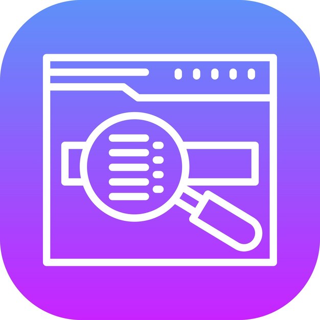 Iconos vectoriales de palabras clave de búsqueda Ilustración del conjunto de iconos de marketing