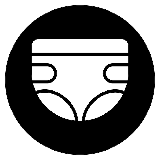 Iconos vectoriales de pañales