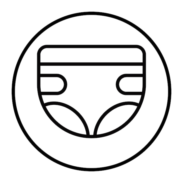 Iconos vectoriales de pañales