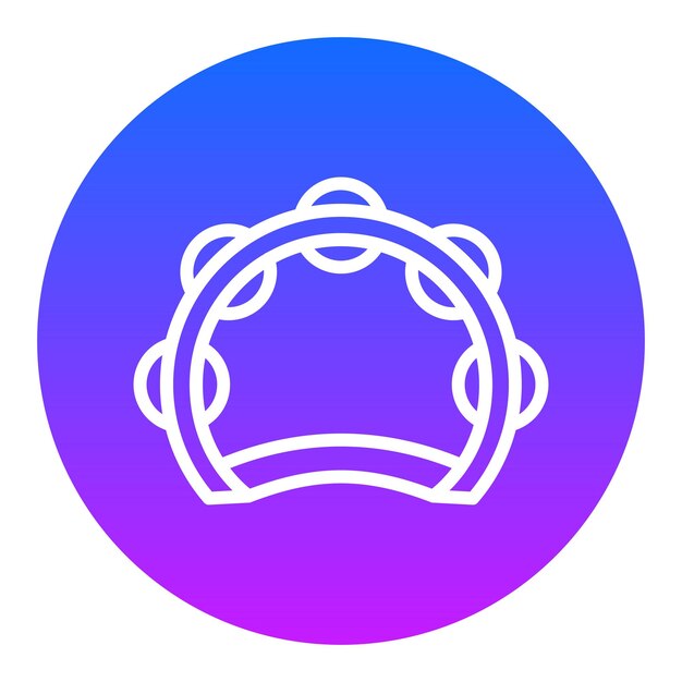 Iconos vectoriales de la pandereta