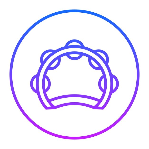 Iconos vectoriales de la pandereta