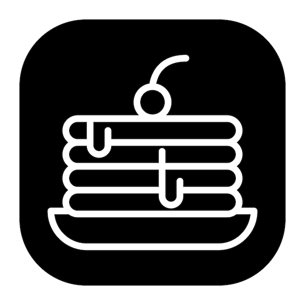 Iconos vectoriales de panqueques