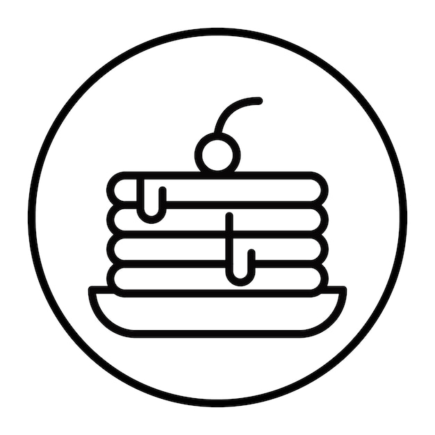 Iconos vectoriales de panqueques
