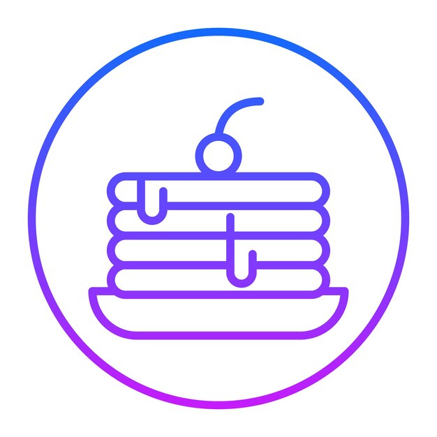 Iconos vectoriales de panqueques