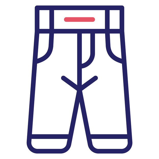 Iconos vectoriales de pantalones Ilustración del conjunto de iconos de moda