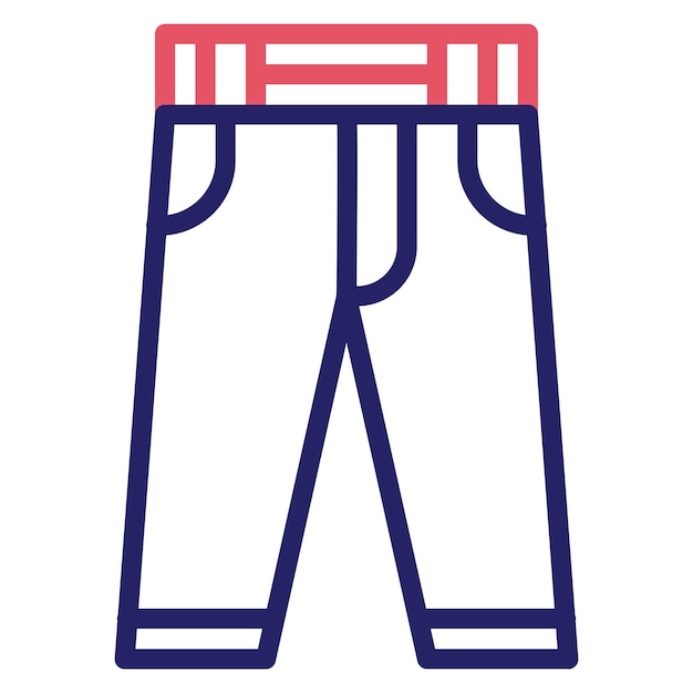 Iconos vectoriales de pantalones Ilustración del conjunto de iconos de ropa