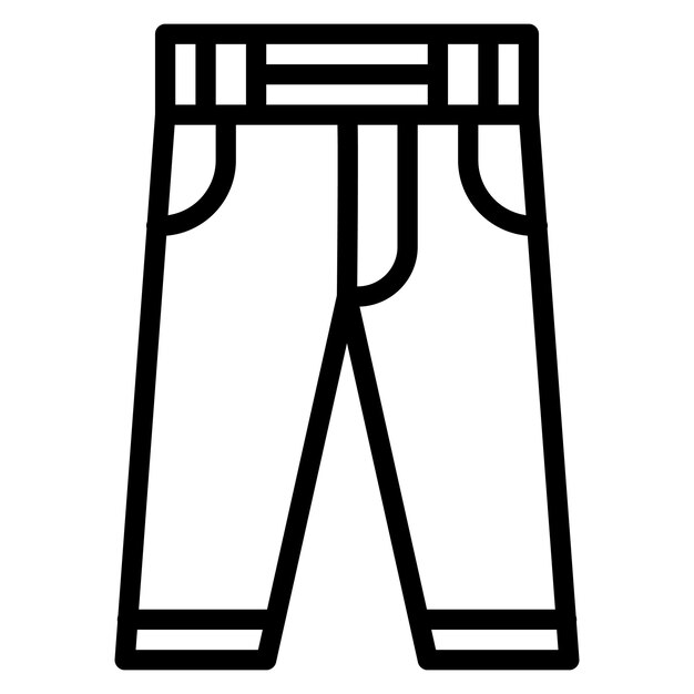 Iconos vectoriales de pantalones Ilustración del conjunto de iconos de ropa