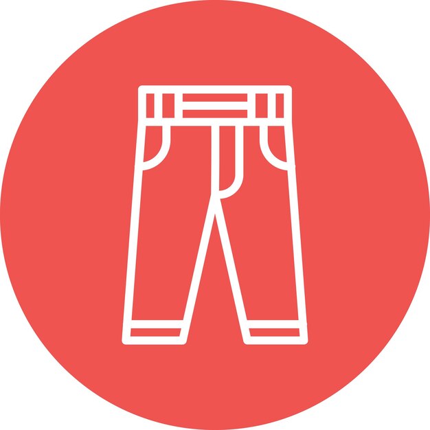 Iconos vectoriales de pantalones Ilustración del conjunto de iconos de ropa