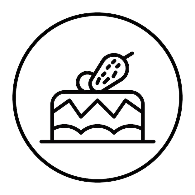 Iconos vectoriales de pastel de fresa