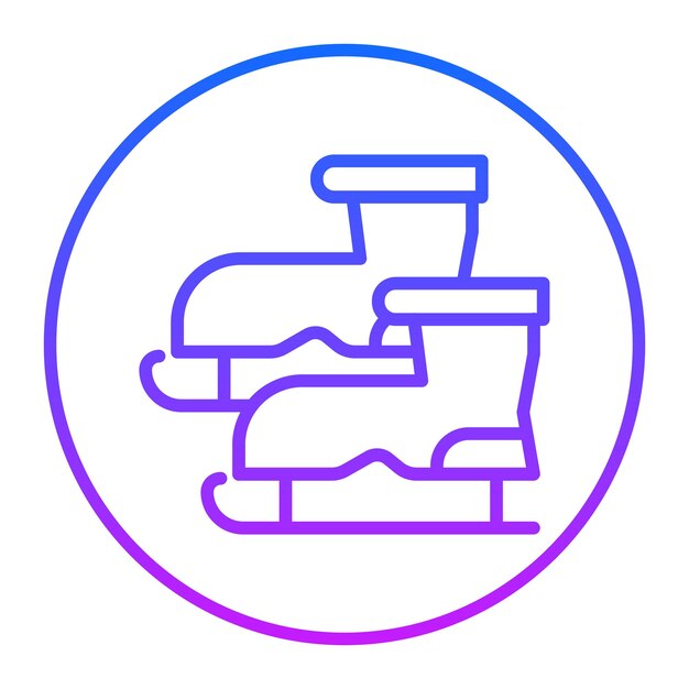 Iconos vectoriales de patinaje sobre hielo