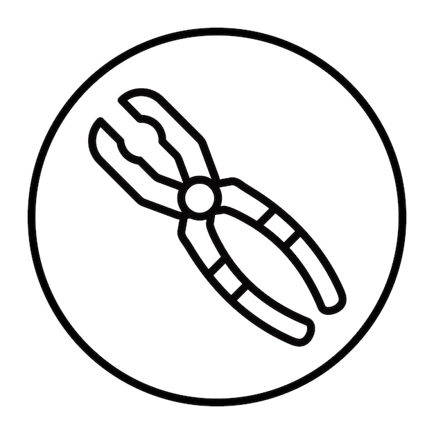 Iconos vectoriales de las pinzas