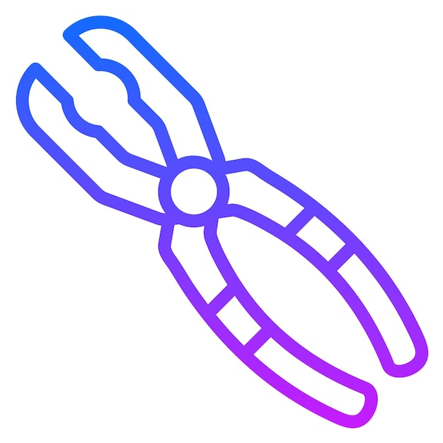 Iconos vectoriales de las pinzas