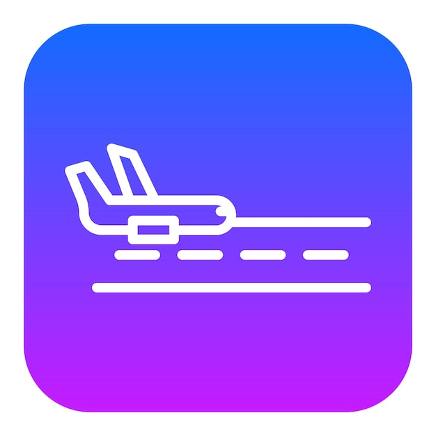 Iconos vectoriales de las pistas de aterrizaje
