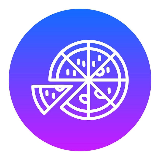 Iconos vectoriales de las pizzas