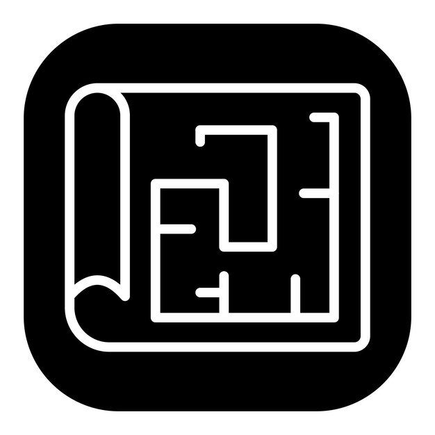 Iconos vectoriales de planos de construcción